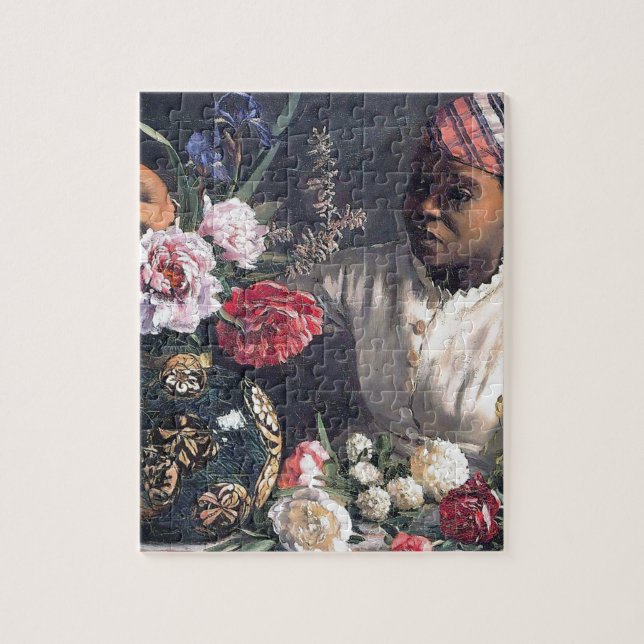 Puzzle Femmes africaines avec des pivoines (Vertical)