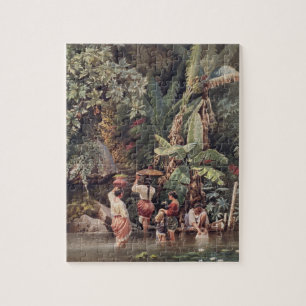 Puzzle Femmes de Philippino lavant sous un bananier, 18