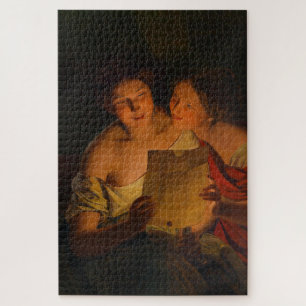 Puzzle Femmes lisant une lettre d'amour (par Waldmüller)