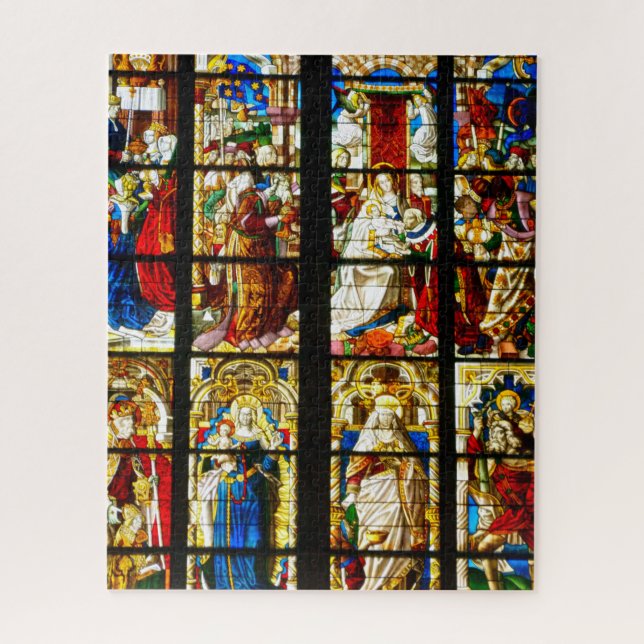 Puzzle Fenêtre en verre tendu dans la cathédrale de Colog (Vertical)