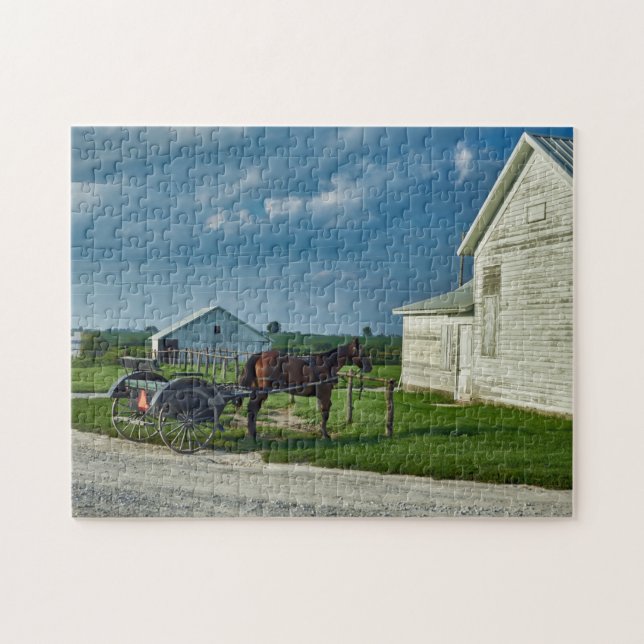 Puzzle Ferme Amish - Si paisible !Puzzle (Horizontal)