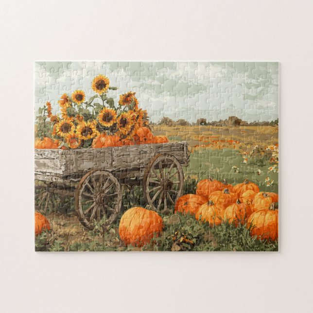 Puzzle Ferme d'automne (Horizontal)