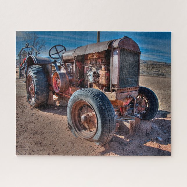 Puzzle Fermes | Tracteur d'antiquité rouillé (Horizontal)