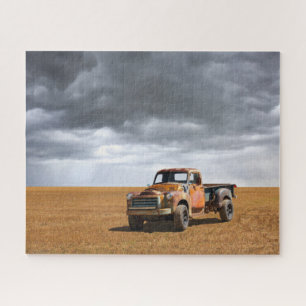 Puzzle Fermes   Vieux camion en campagne