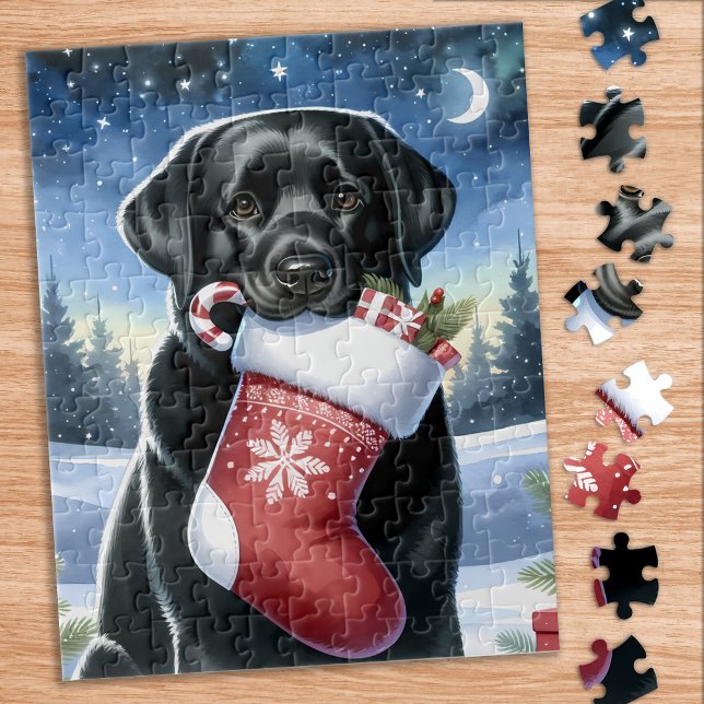 Puzzle Festif de Noël Festif de Holiday Labrador Retrieve (Créateur téléchargé)