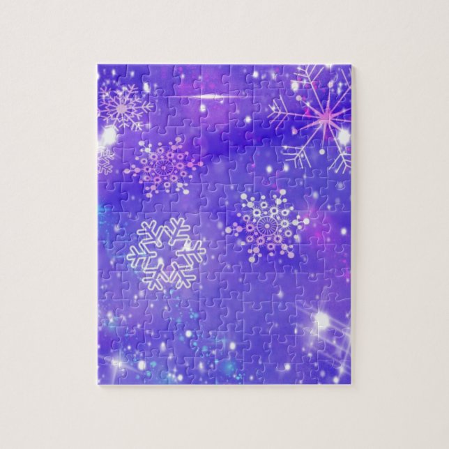 Puzzle Festive Violet Fête Fête Fête de Noël (Vertical)
