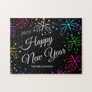 Puzzle Fête Bonne année feux d'artifice festifs