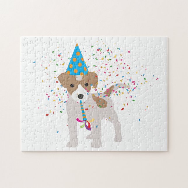 Puzzle Fête de chien - Animaux Chiot ayant une fête (Horizontal)