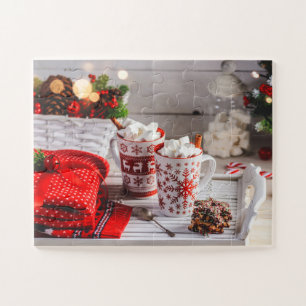 Puzzle Fête de Noël d'hiver Chocolat chaud boug
