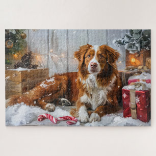 Puzzle Fête de Noël du chien de canard de la Nouvelle-Éco