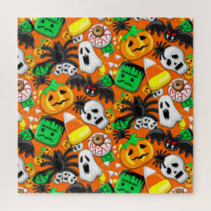 Puzzle Fête des Candies Éffrayantes d'Halloween