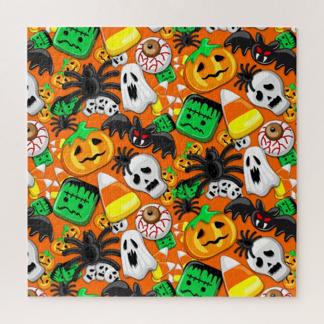 Puzzle Fête des Candies Éffrayantes d'Halloween (Vertical)