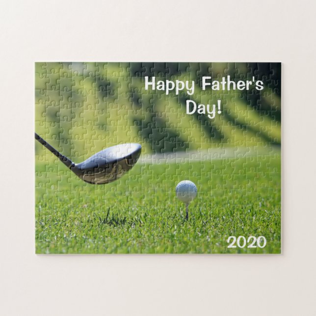 Puzzle Fête des pères Golf personnalisé (Horizontal)