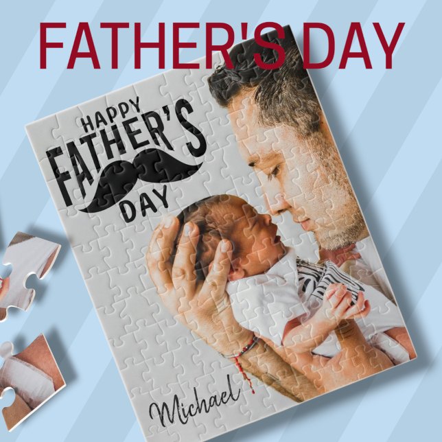 Puzzle Fête des pères photo de Fête des pères heureuse (Happy Father's Day Photo Father's Day Jigsaw Puzzle)