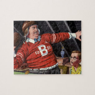 Puzzle Fête des pères vintage, Sports Football papa et so