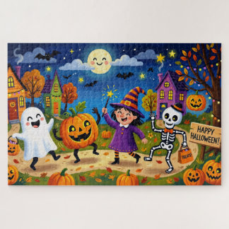 Puzzle Fête d'Halloween - Illustration Mignonne Enfants 