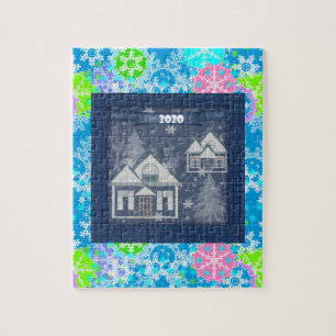 Puzzle Fêtes Abstraites Joyeux Noël Joyeux Nouvel An d