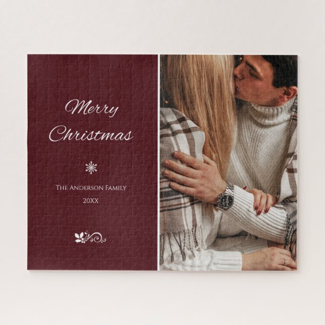 Puzzle Fêtes de Noël simples et élégantes en Bourgogne fo (Horizontal)