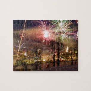 Puzzle Feu d'artifice du Nouvel An à Niederau Tyrol Autri