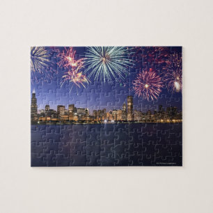 Puzzle Feu d'artifice sur l'horizon de Chicago 2