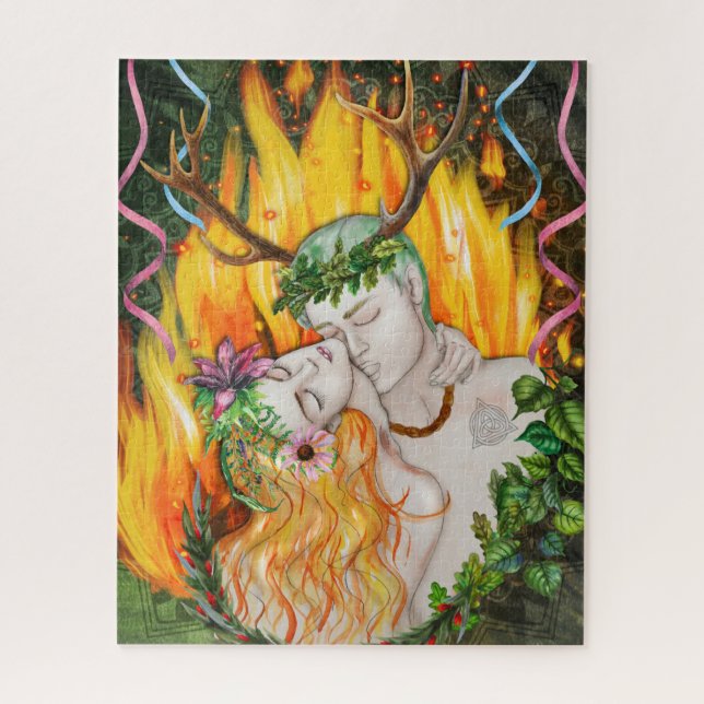 Puzzle Feu de Beltane Dieu et déesse (Vertical)