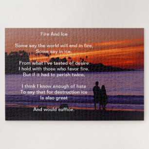 Puzzle Feu Et Glace Au-Dessus D'Une Plage De Coucher Du S