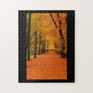 Puzzle Feuillage d'automne orange feuilles dorés