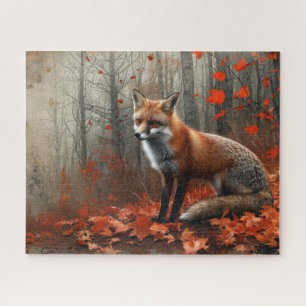 Puzzle Feuillage d'automne vintage Red Fox 16x20