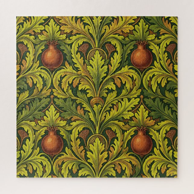 Puzzle Feuillage doré Grenade Orné William Morris  (Vertical)