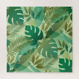 Puzzle Feuillage Tropical Feuilles Vertes Aériennes