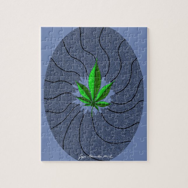Puzzle Feuille de chanvre 13 (Vertical)