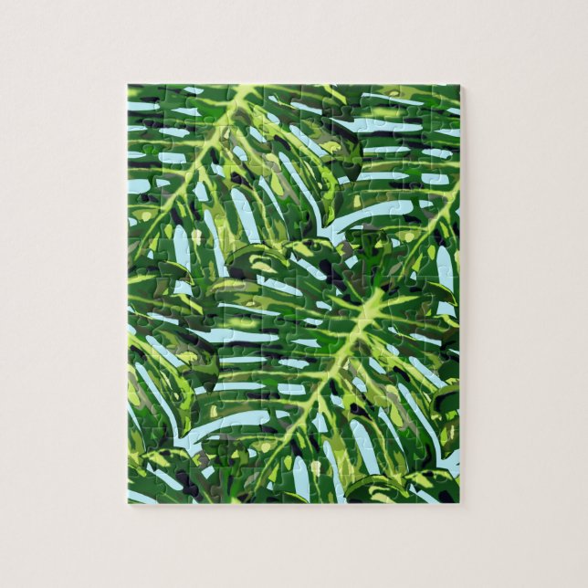 Puzzle Feuille de Monstera Tropicale (Vertical)