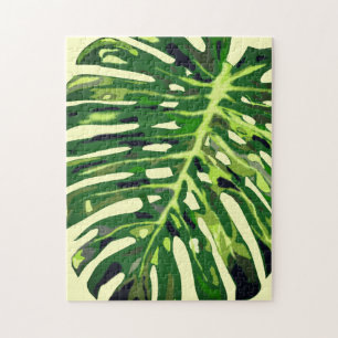 Puzzle Feuille de monstère tropicale - Nature verte