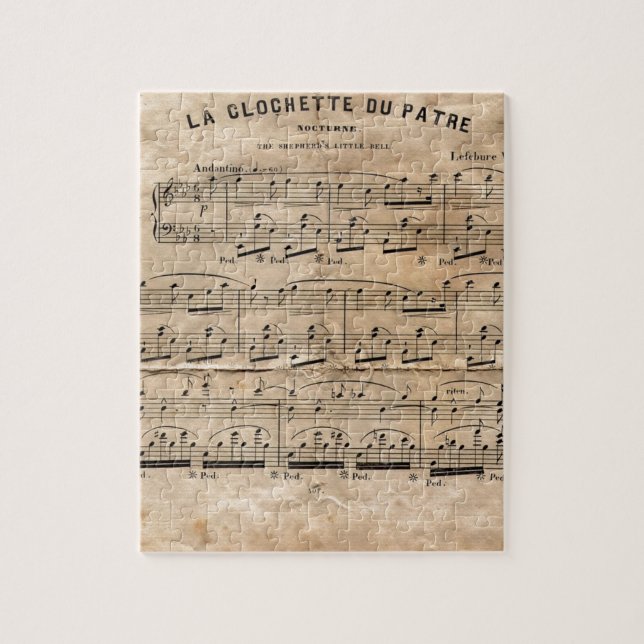 Puzzle Feuille de musique (Vertical)