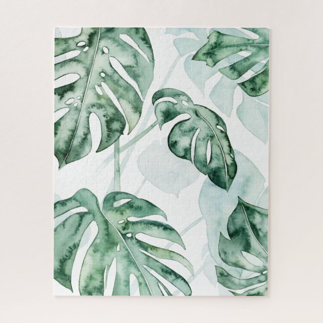 Puzzle Feuille fractionnée de palme tropicale (Vertical)