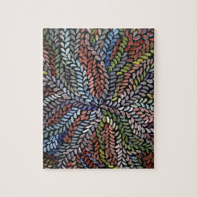 Puzzle Feuille multicolore de médecine de buisson (Vertical)