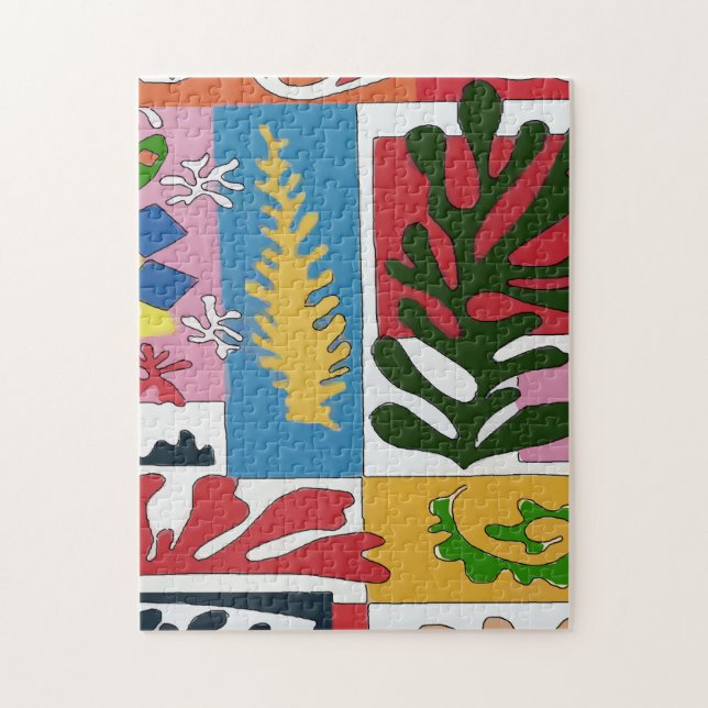 Puzzle Feuilles Abstraits, Style impressionniste (Vertical)