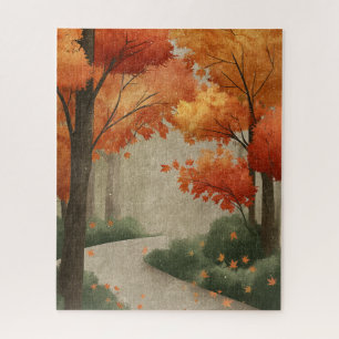Puzzle Feuilles automnales de forêt