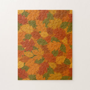 Puzzle Feuilles classiques d'automne à motifs