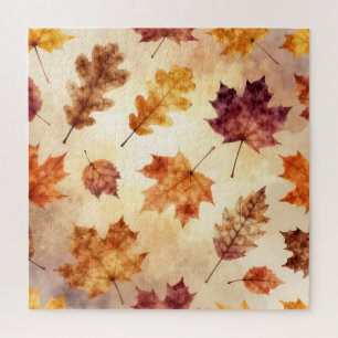 Puzzle Feuilles d'automne Aquarelle Motif d'automne
