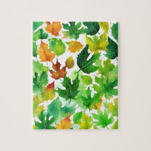 Puzzle Feuilles d'automne florales de feuille d'érable