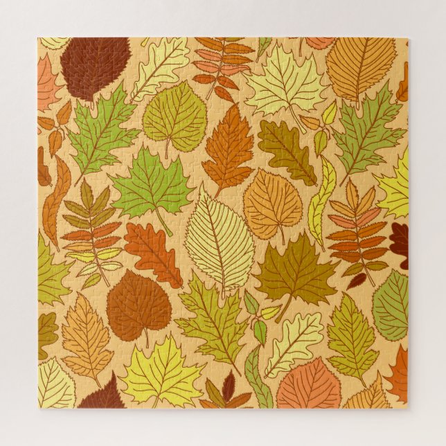 Puzzle Feuilles d'automne : impression en tissu transpare (Vertical)