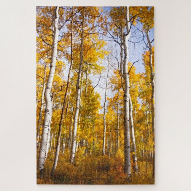 Puzzle Feuilles d'automne jaunes d'Aspen Groove (Vertical)