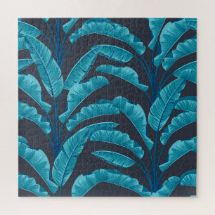 Puzzle Feuilles de bananes : Motif tropical Vintage.