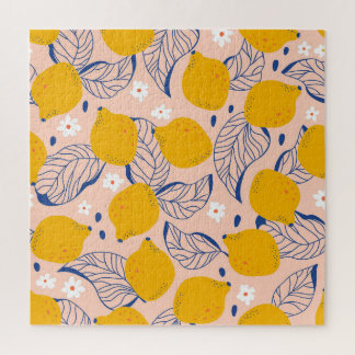 Puzzle Feuilles de citron : Vintage rose sans joint.