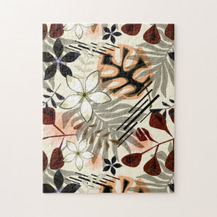 Puzzle Feuilles de palmiers et monstères, tropicaux