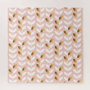 Puzzle Feuilles d'or élégantes : Rosy Vintage.