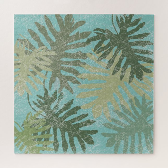 Puzzle Feuilles tropicaux défraîchis (Horizontal)