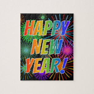 Puzzle Feux d'artifice + BONNE ANNÉE de spectre
