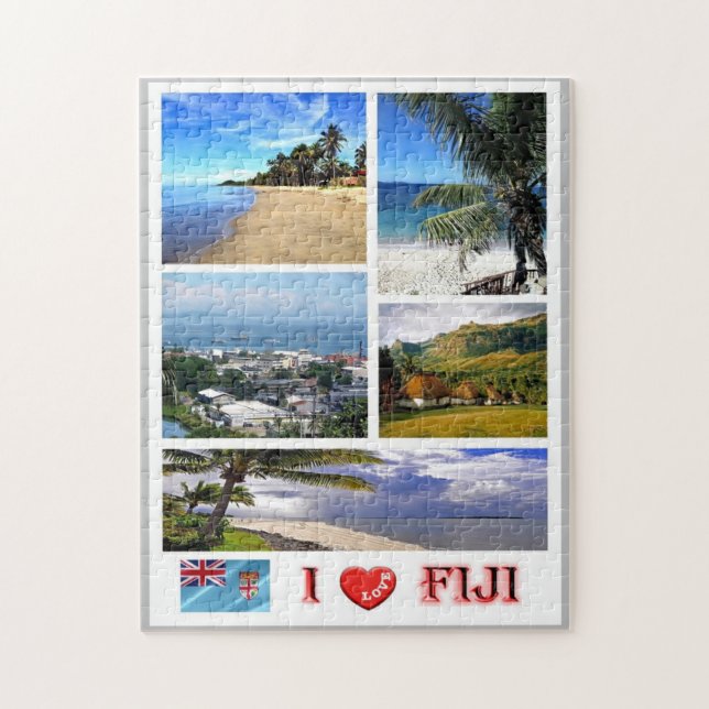 Puzzle Fidji - I Love - (Vertical)